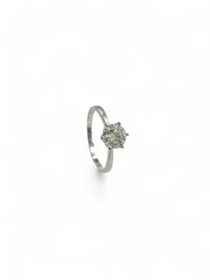 WHITE GOLD NATURAL DIAMOND ASHLEY SOLITAIRE RING