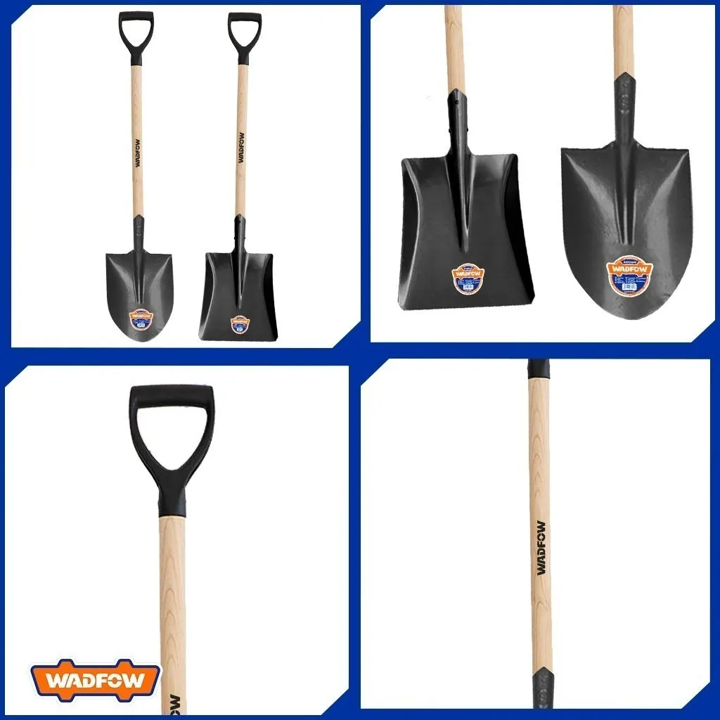 WSE13 Shovel with wooden handle Round & Square (1000mm)